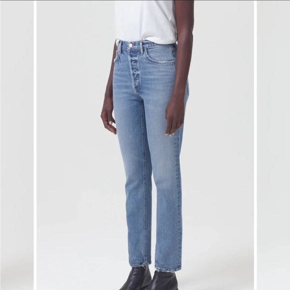 Agolde Denim - Agolde Light Blue Straight Leg Jeans